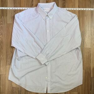 Roundtree & Yorke Men's Blue Pinstripe Dress Shirt